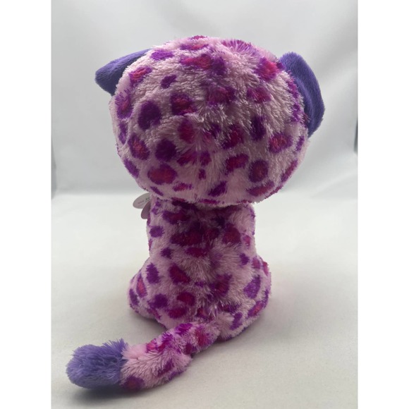 Glamour the Pink Leopard Glitter Eyes TY Beanie Boos 6" - Picture 3 of 3